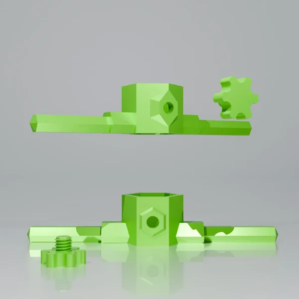4 Pack Slide Lock 90 Flat Dual-02 Hexo Starter Pack 75 piece - 65cm height.